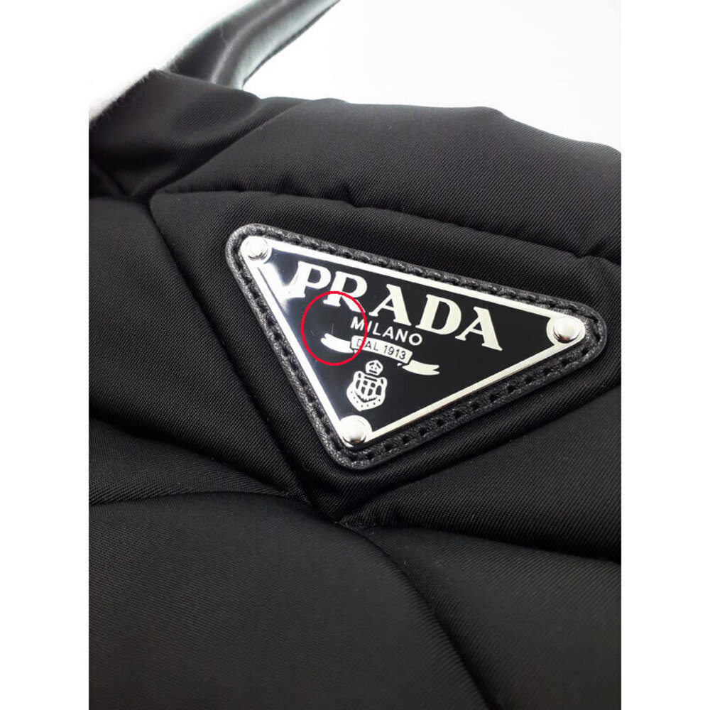 Prada Padded ReNylon Tote Bag black quilted bag triangle logo - Picture 9 of 9